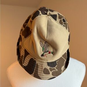 Camouflage Hunting Hat with Embroidered Duck